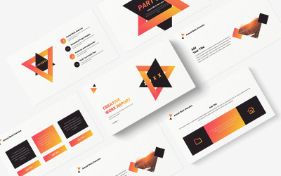 Gradient Business Summary Report PowerPoint Template