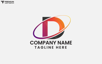 Modèle de logo de marque D moderne