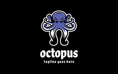 Octopus eenvoudig mascotte-logo 1