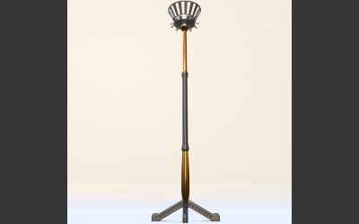 Percha de Suelo con Cesta de varios metales