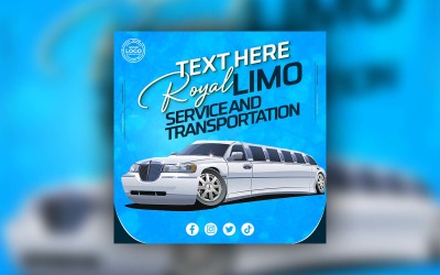 Royal Limo Service e Transportation Post Design - Modello di social media
