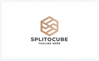 Cube Line Split Pro-Logo-Vorlage