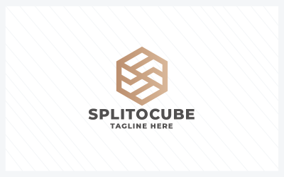 Küp Hattı Bölünmüş Pro Logo Şablonu