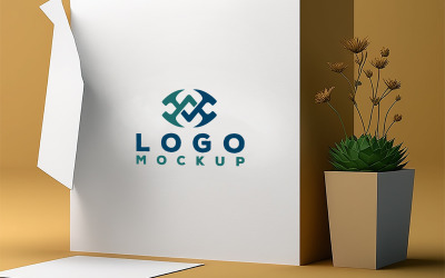Logotypmodell | 3D Box Mockup | Sing Logo Mockup Design
