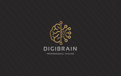 Plantilla de logotipo Digi Brain Pro