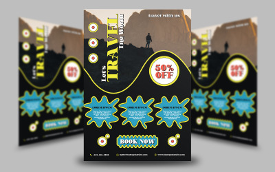 Voyageons dans le monde Modèle de Flyer