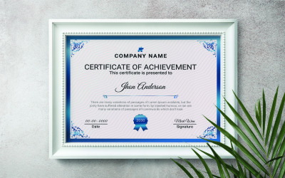 Certificato o diploma design retrò.