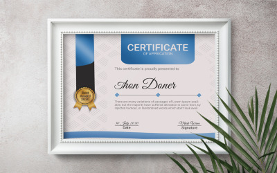 Conception de modèle de certificat de diplôme professionnel
