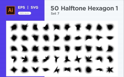 Hexagon form halvton bakgrund V1 -50-7