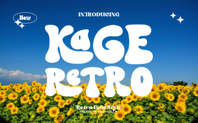 Kage - Retro - Groovy - Pantalla - Fuente