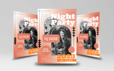 Шаблон листівки для нічної вечірки 9