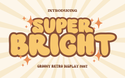 Super - Ljus - Retro - Groovy - Display - Font