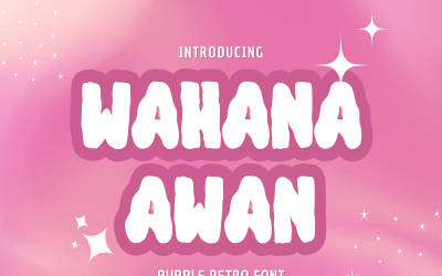 Wahana Awan - Грайливий дисплейний шрифт