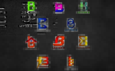 Bokstaven B-logotypmall för alla företag och varumärken