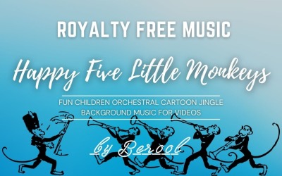 Happy Five Little Monkeys - Весёлый детский оркестровый мультяшный джингл