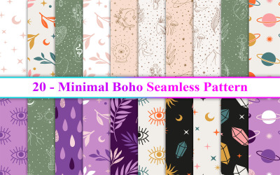 Minimalista Boho Seamless Pattern, Boho Minta