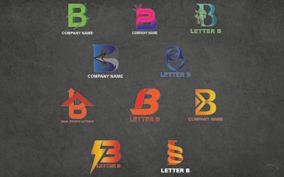 Modelo de logotipo da letra B para todas as empresas e marcas