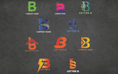 Plantilla de logotipo de letra B para todas las empresas y marcas