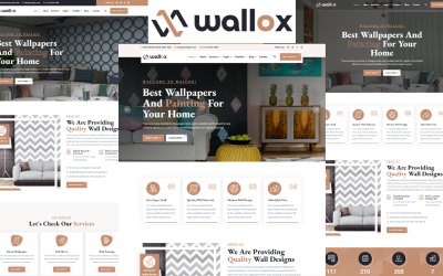 Wallox - HTML5-sjabloon voor achtergronden en schilderservices