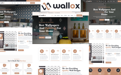 Wallox – HTML5-Vorlage für Tapeten- und Malerdienste