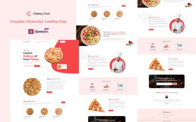 Cheesy Crust - Página de destino de Elementor para servicios de restaurante de pizza