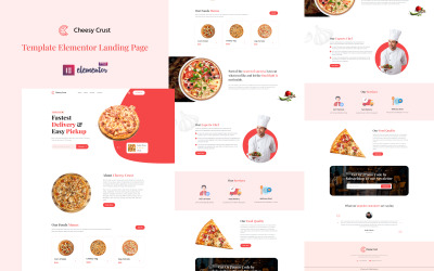 Cheesy Crust - Pizza Usługi restauracyjne Strona docelowa Elementor