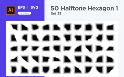 Fond de demi-teintes en forme d&amp;#39;hexagone V1 -50-35