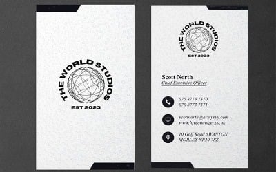 Modèle de carte de visite individuelle minimale