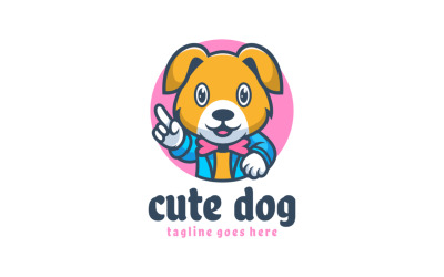 Niedliches Hundemaskottchen-Cartoon-Logo 1