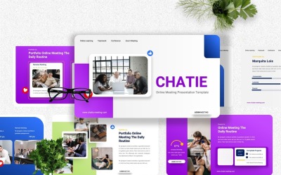 Chatie — szablony Powerpoint do spotkań online
