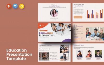 PowerPoint-Layout-Präsentationsvorlage für Bildung