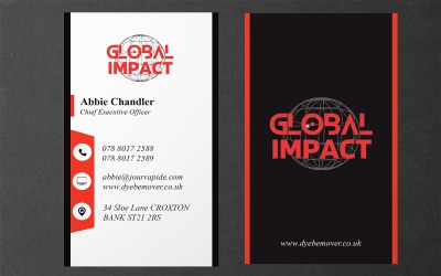 Red &amp;amp; Black Business Card Template - Visiting Card Template