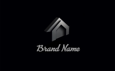 3D House Logotyp | Fastighetslogodesign