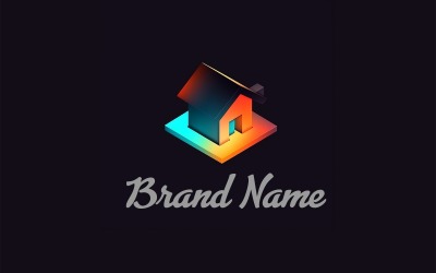 Kreatives 3D-Home-Logo | Haus-Logo-Design