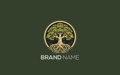 Logotipo del árbol | Diseño de logotipo de árbol de roble