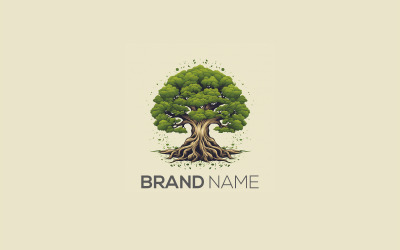 Organic Tree Logotyp | Kreativa trädlogotyp