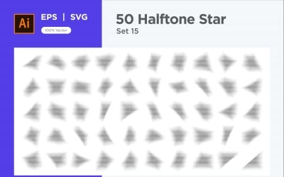 Stars shape halftone background 50-15