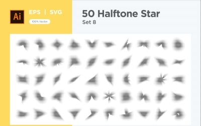 Gwiazdy kształt tła półtonów 50-8