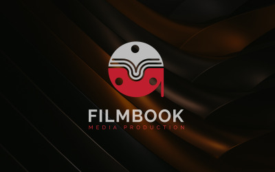 Фільм книга медіа виробництва логотип шаблон оформлення