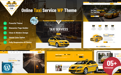 Gogrin – Online Taxi szolgáltatás WordPress téma