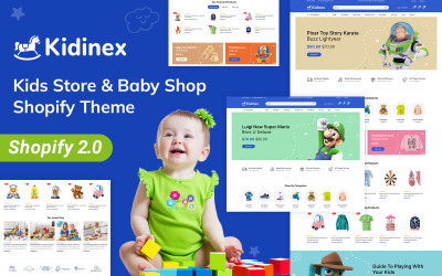 Kidinex - Детский магазин и детский магазин Shopify 2.0 Адаптивная тема