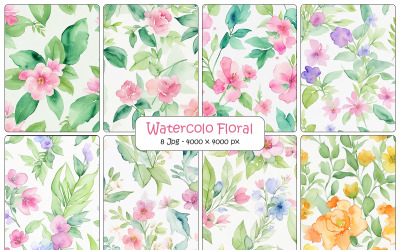 modèle sans couture floral aquarelle fleur rose