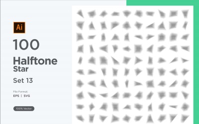 Stars shape halftone background 100-13