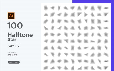 Stars shape halftone background 100-15