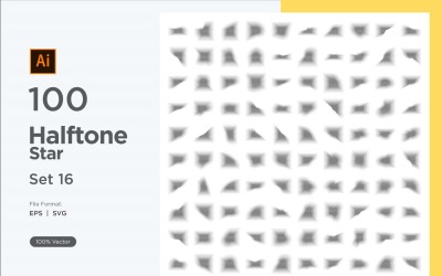 Stars shape halftone background 100-16