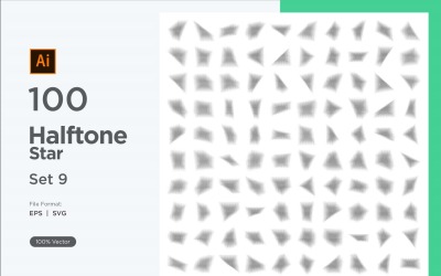 Stars shape halftone background 100-9