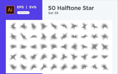 Stars shape halftone background 50-39