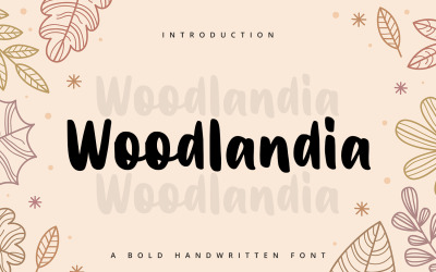 Woodlandia - handskrivet teckensnitt