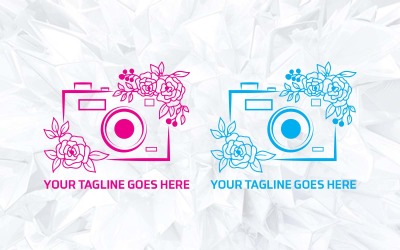 Дизайн логотипа камеры с цветком - Фирменный стиль