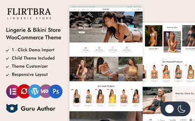 Flirtbra - Tienda de lencería y bikinis de ropa de playa Elementor WooCommerce Responsive Theme